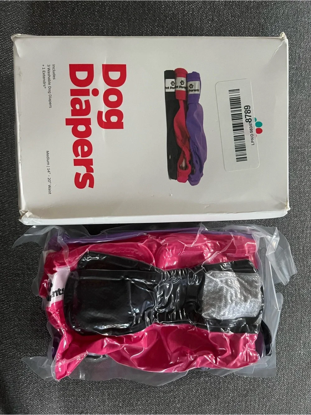 Pet Parents Dog Harness Vest - Black with Pink Trim
